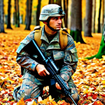 육군 위장술 기본 원칙 - Forest Camouflage**

"A fully clothed Italian soldier in a multi-terrain camouflage uniform, kneelin...