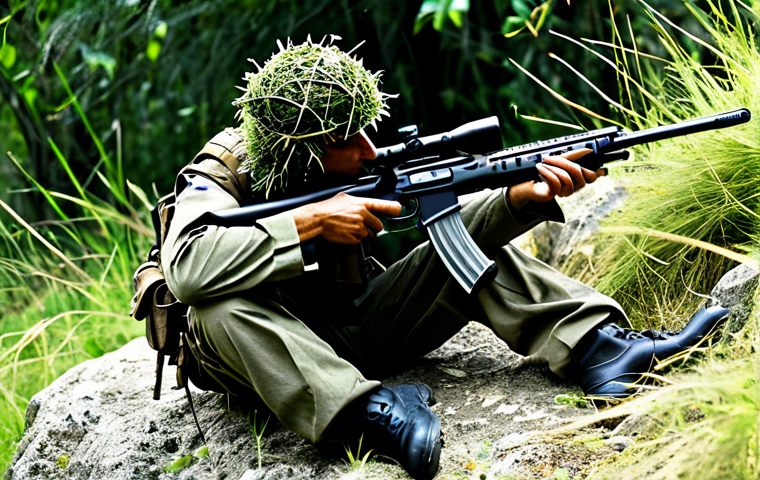 육군 위장술 기본 원칙 - Forest Camouflage**

"A fully clothed Italian soldier in a multi-terrain camouflage uniform, kneelin...